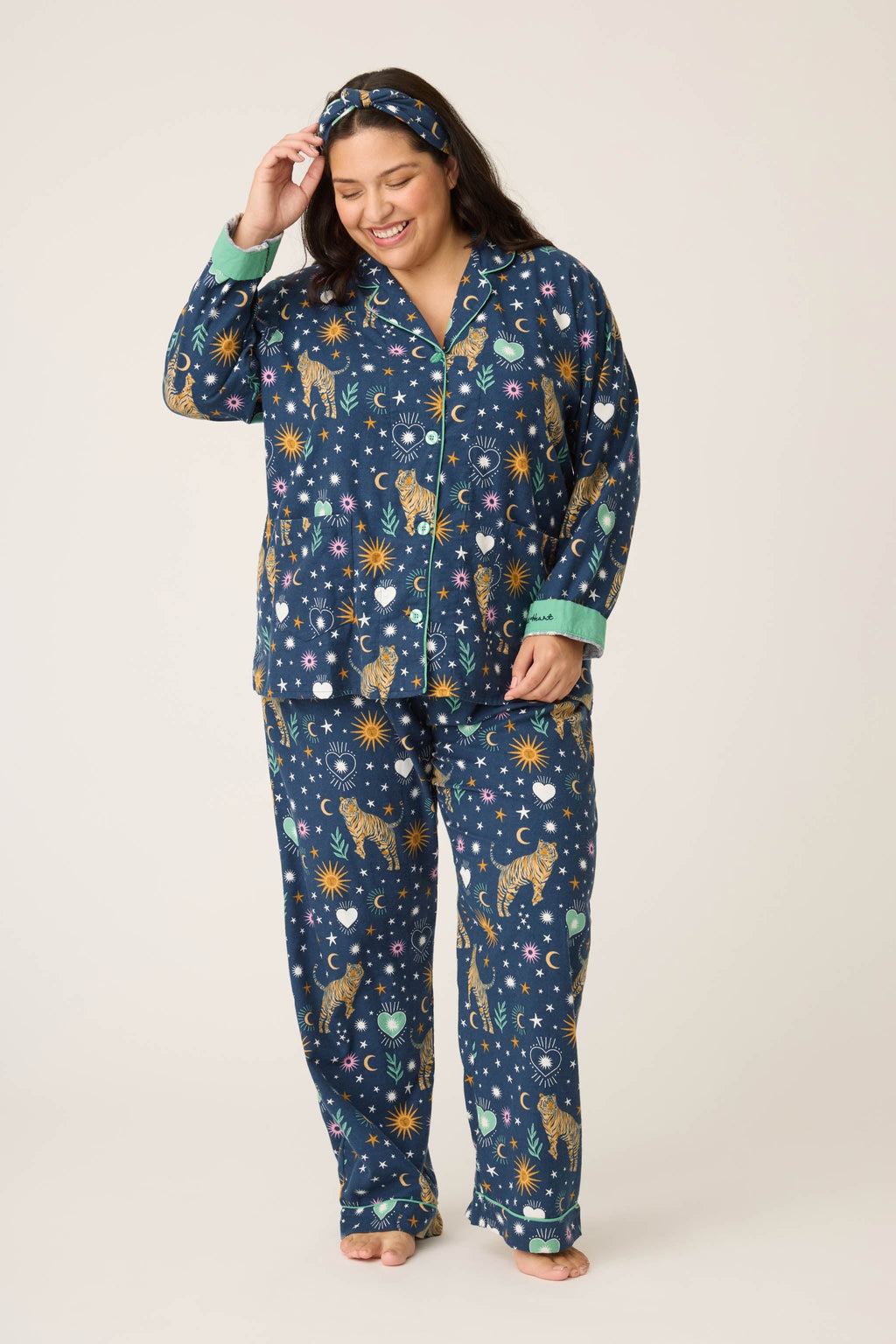 Wild At Heart 3-Piece Plus Size Flannel PJ Set
