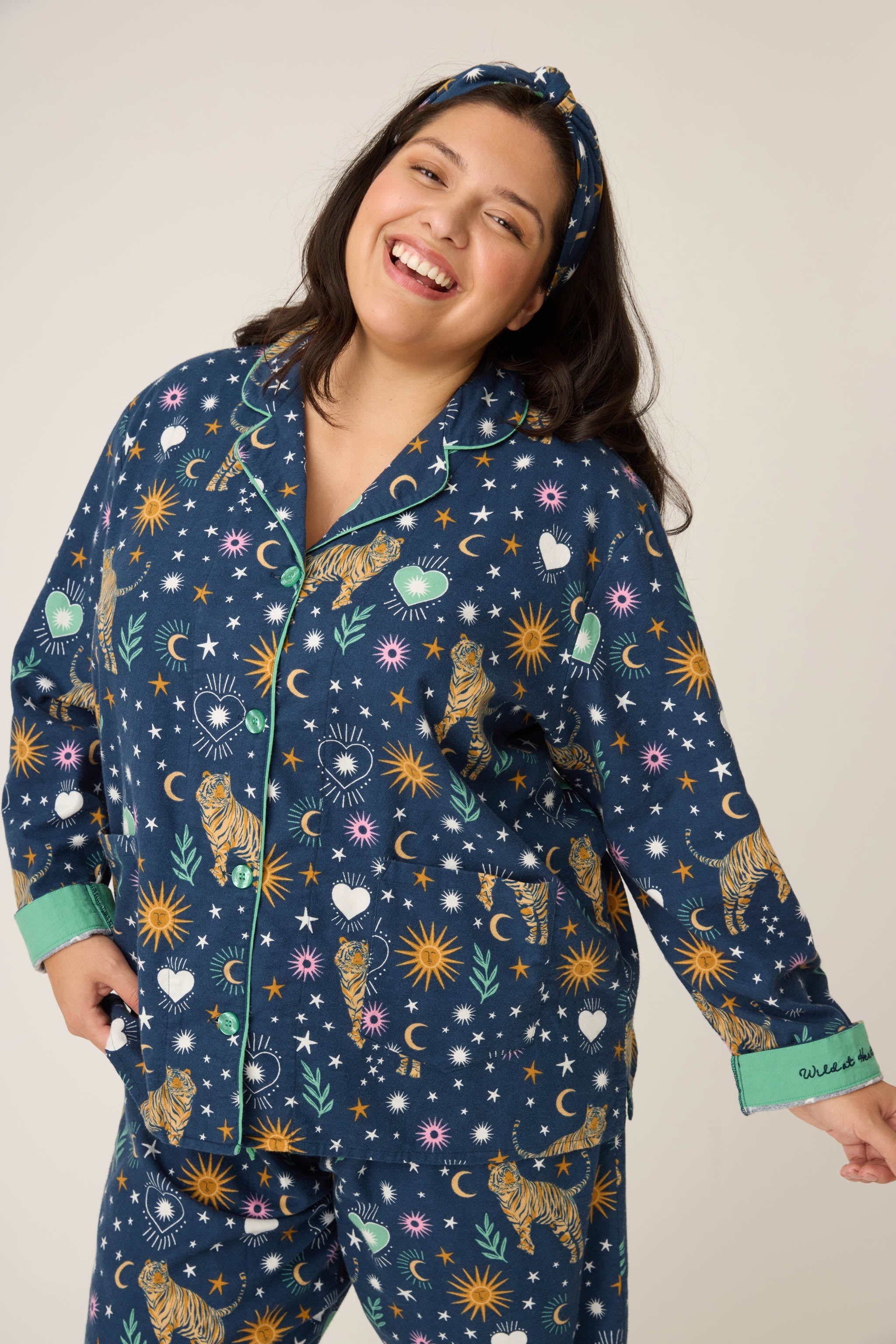 Wild At Heart 3-Piece Plus Size Flannel PJ Set