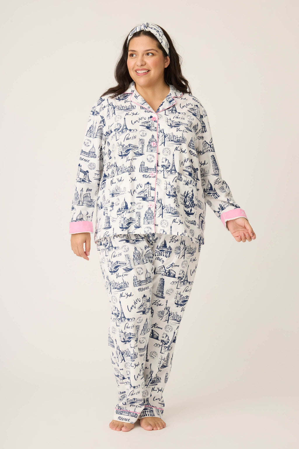 Bon Voyage 3-Piece Plus Size Flannel PJ Set