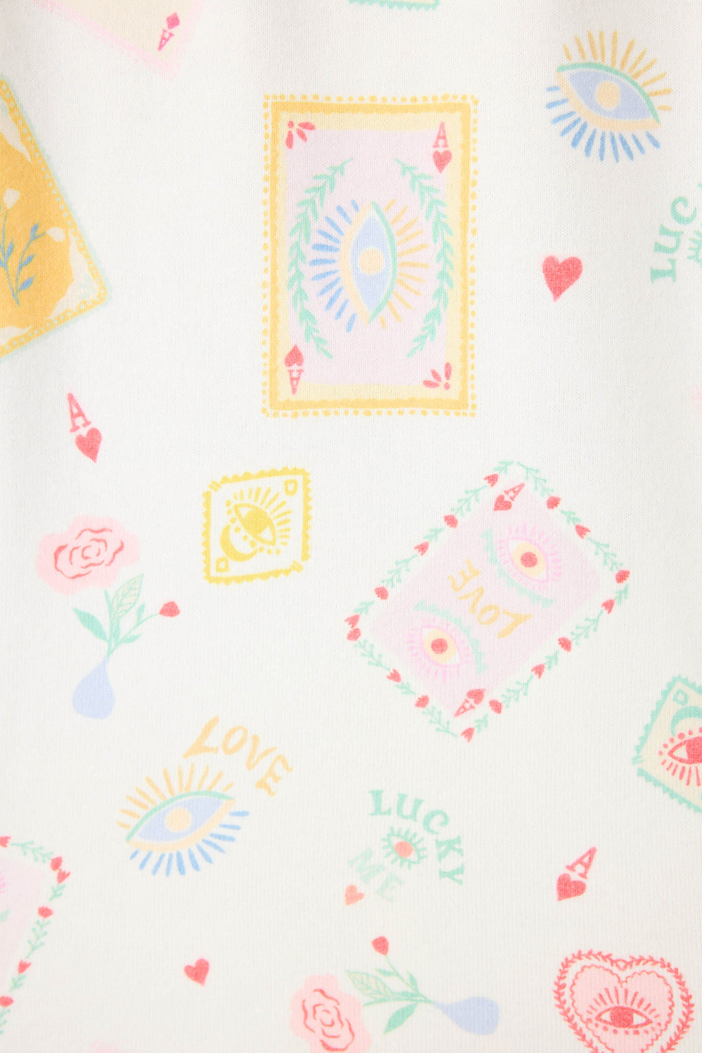 Lucky Me Tarot Card Print Jammie Pants