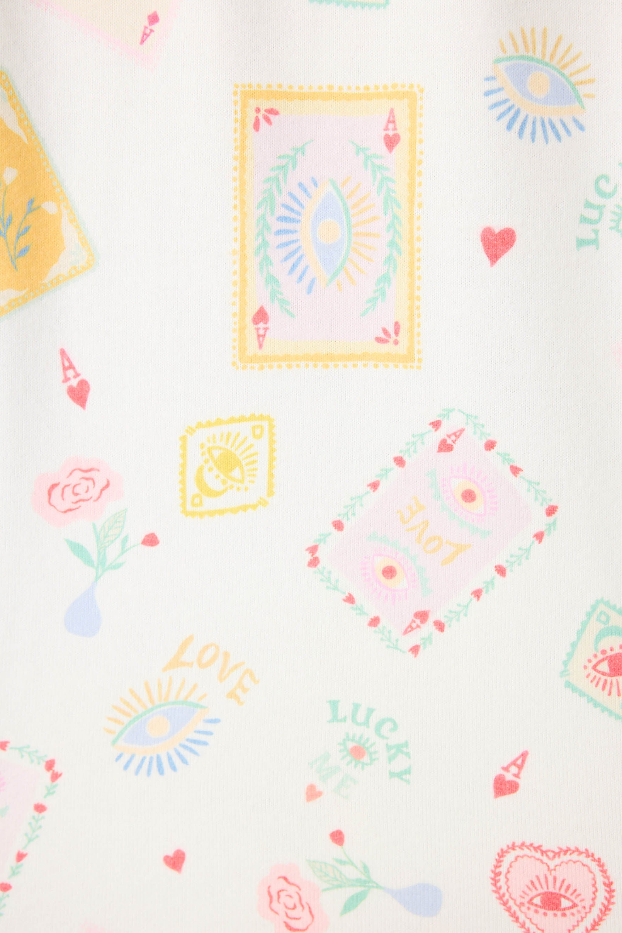 Lucky Me Tarot Card Print Jammie Pants