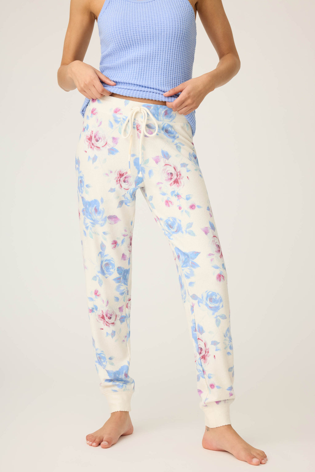 Rodeo Rose Floral Banded Pants