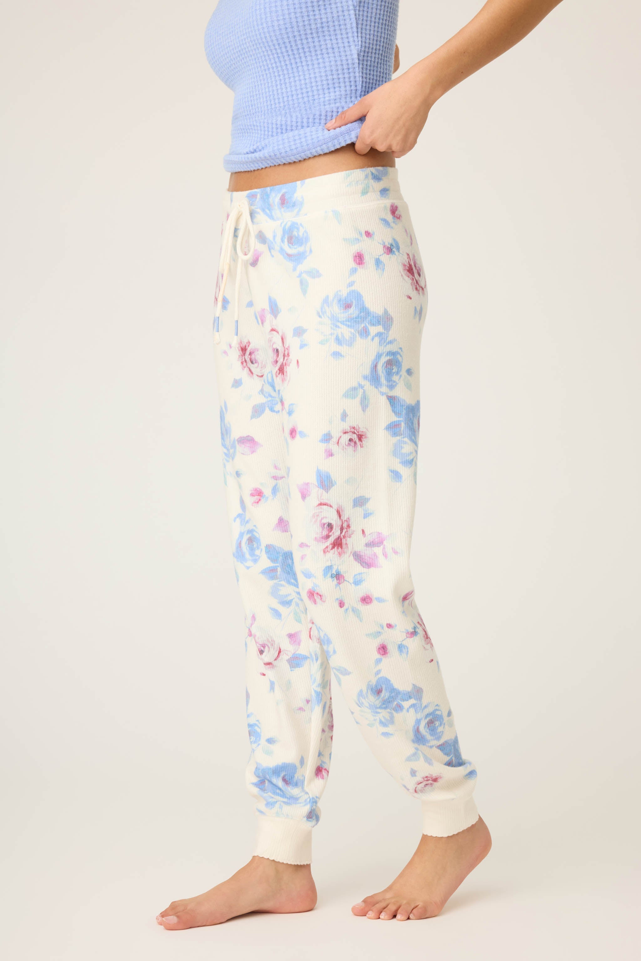 Rodeo Rose Floral Banded Pants