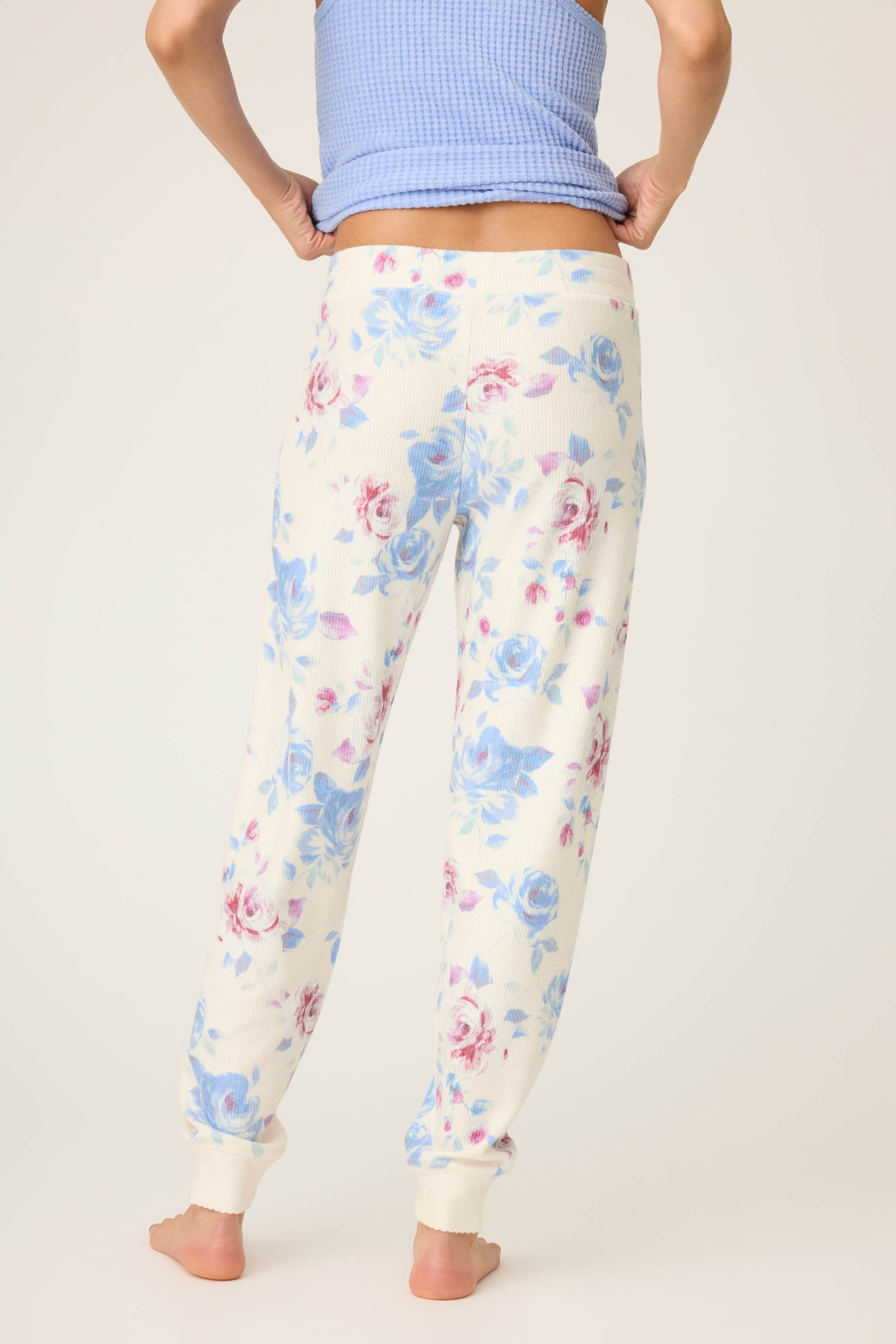 Rodeo Rose Floral Banded Pants
