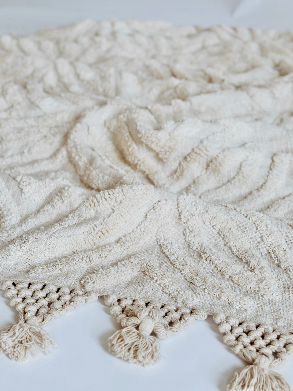Patina Vie Ivory Throw Blanket